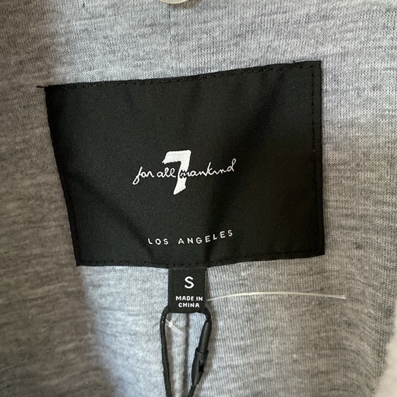 7 For All Mankind Lavender Plaid Teddy Jacket - Picture 3 of 8